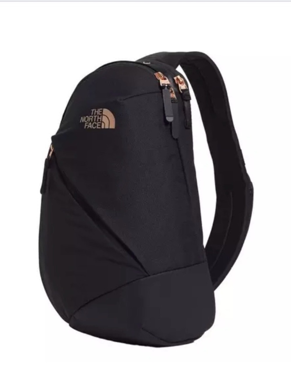 The North Face Black Sling Backpack with Copper Accents